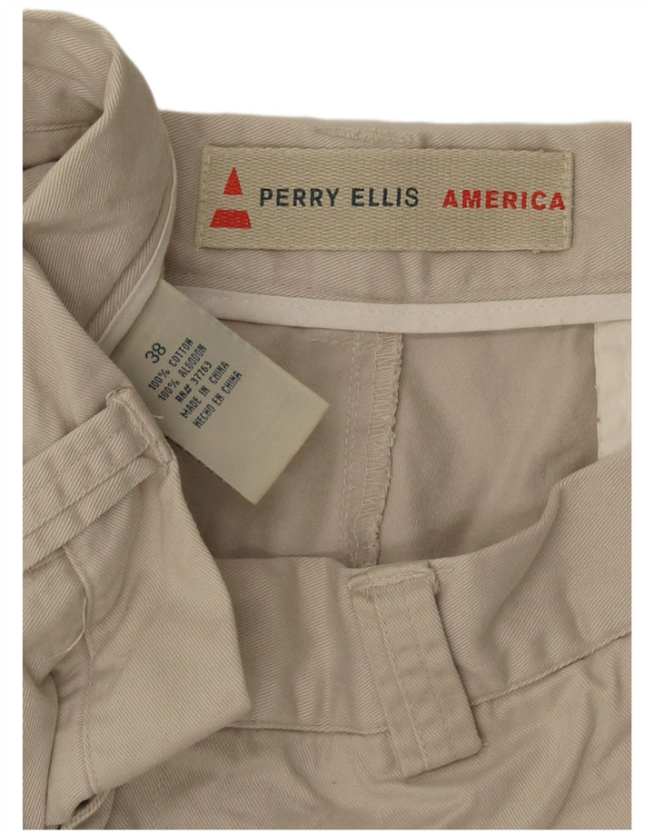 Perry Ellis Herren Cargoshorts W38 XL Beige Baumwolle