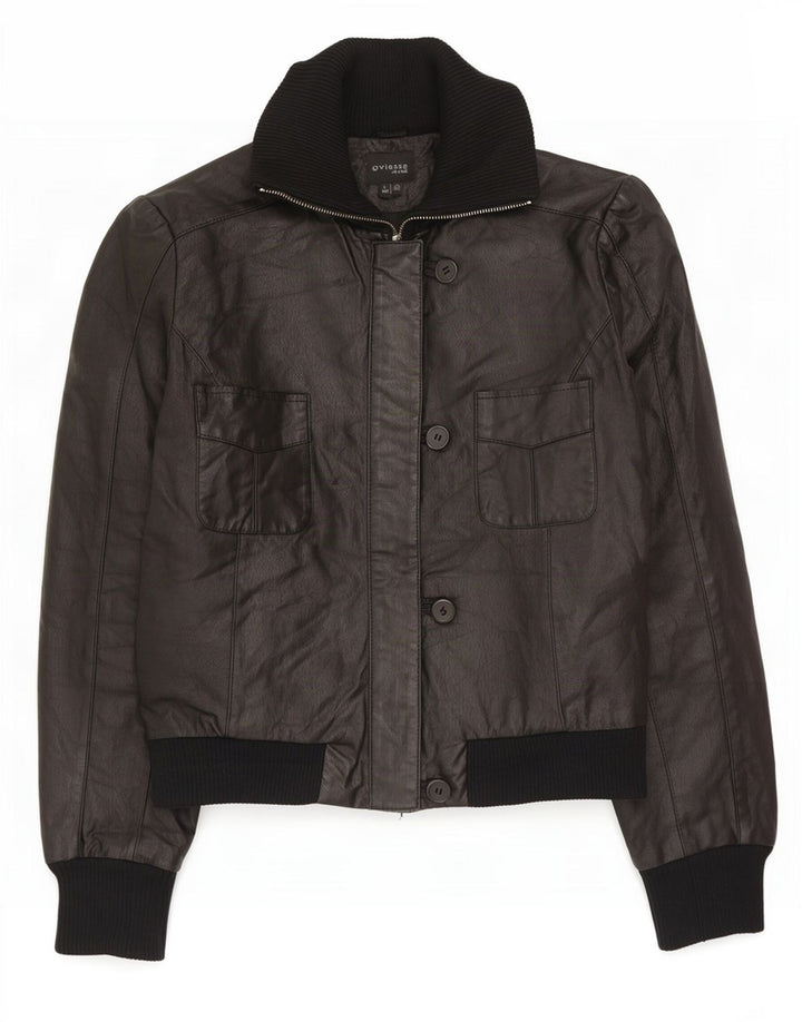 Oviesse Damen Lederjacke IT 46 Large Schwarz