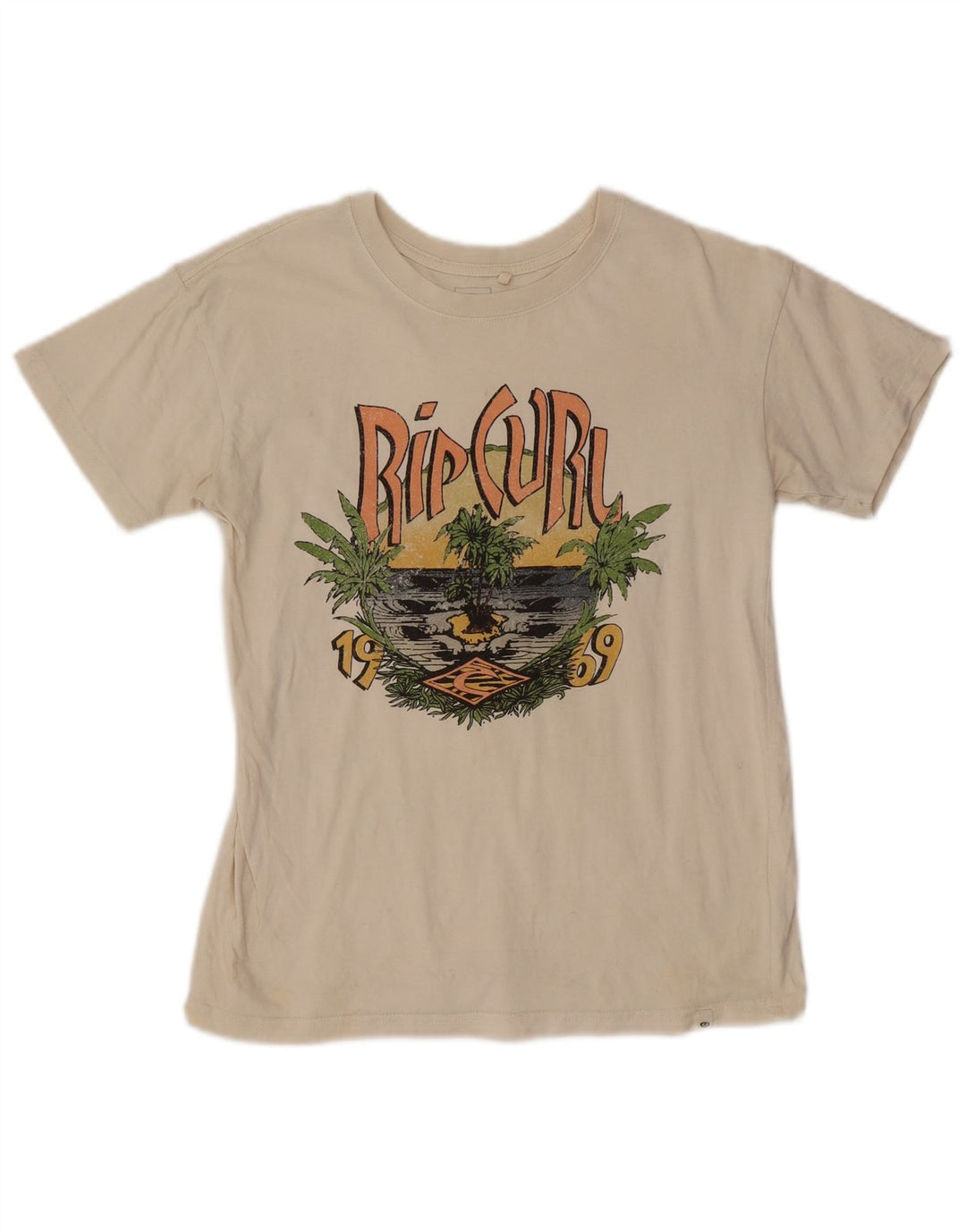Rip Curl Herren Grafik T-Shirt Top 2XS Off White