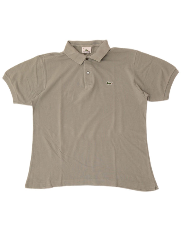 Lacoste Mens Polo Shirt Size 4 Medium Khaki Cotton