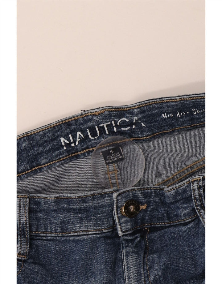 Nautica Damen Mid Rise Skinny Jeans UK 16 Large W34 L29 Blaue Baumwolle
