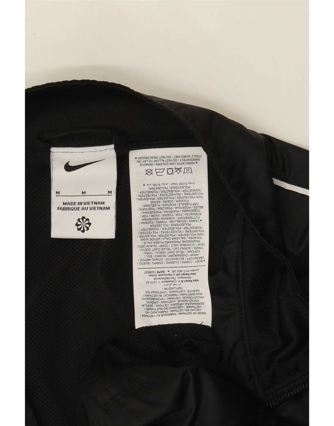 Nike Herren-Trainingsanzug-Oberjacke, Mittelschwarzes Polyester