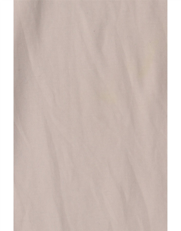 Zara Damen T-Shirt Top UK 16 Large Off White Baumwolle