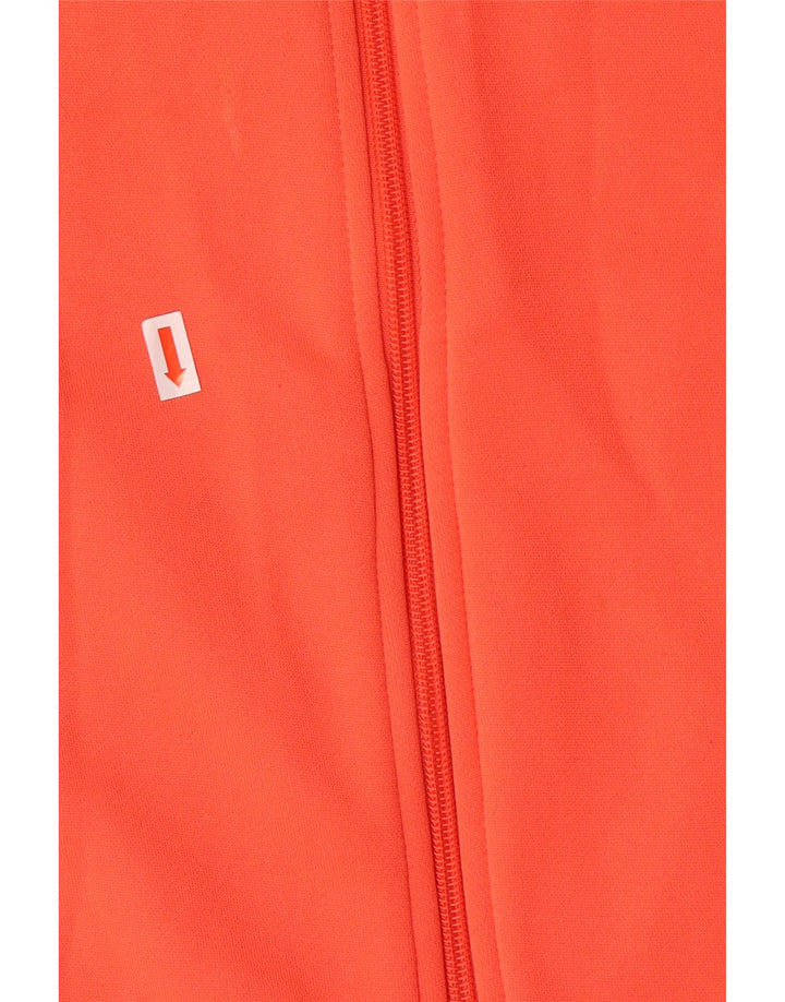 ADIDAS Damen Climalite Trainingsanzug Top Jacke UK 8/10 Small Orange