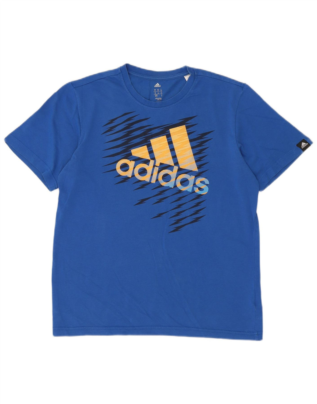 Adidas Herren Climalite Graphic T-Shirt Top mittelblaue Baumwolle