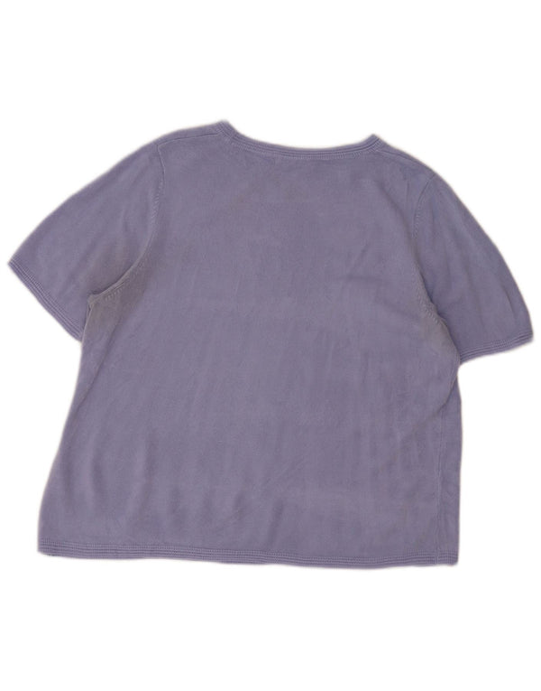 Marks & Spencer Damen-Pullover mit Rundhalsausschnitt, Gr. 18, XL, Lila