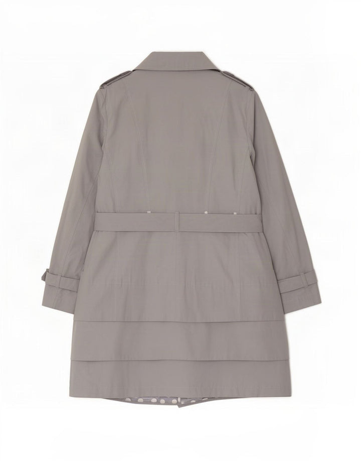 Marks & Spencer Damen Per Una Trenchcoat UK 12 Mittelgraue Baumwolle