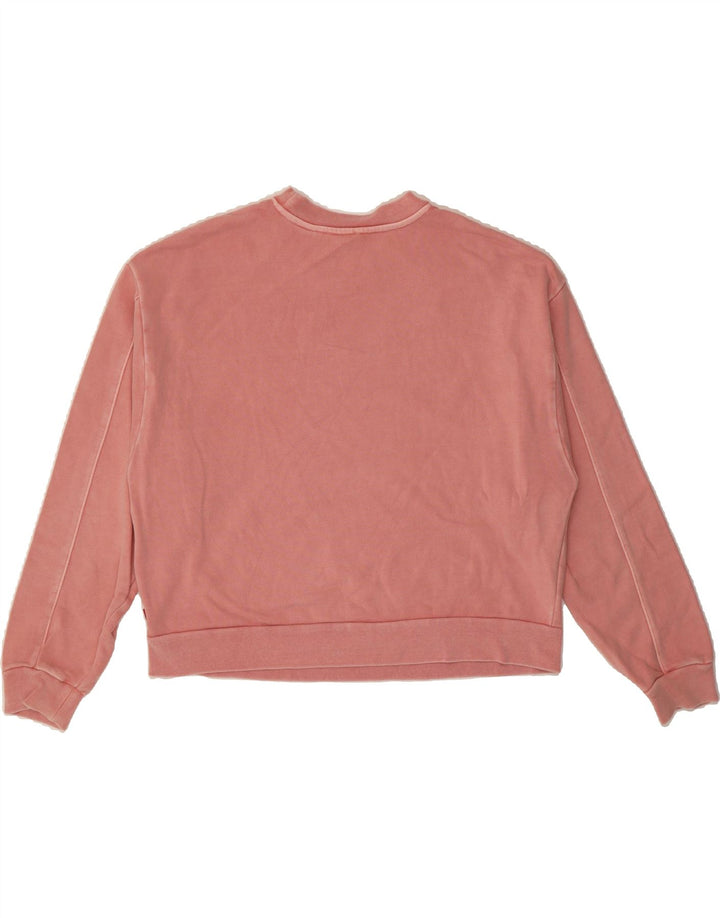 LEVI'S Womens Oversized Graphic Sweatshirt Jumper UK 10 Small Pink Cotton Vintage Levi's and Second-Hand Levi's from Messina Hembry 