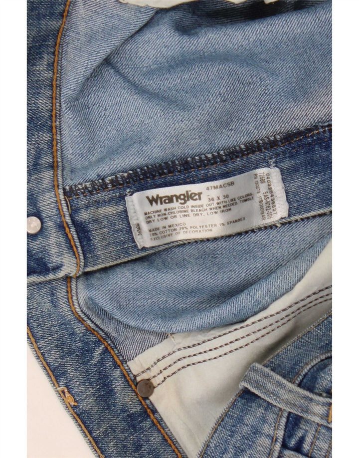 Wrangler Herren Straight Jeans W36 L30 Blaue Baumwolle