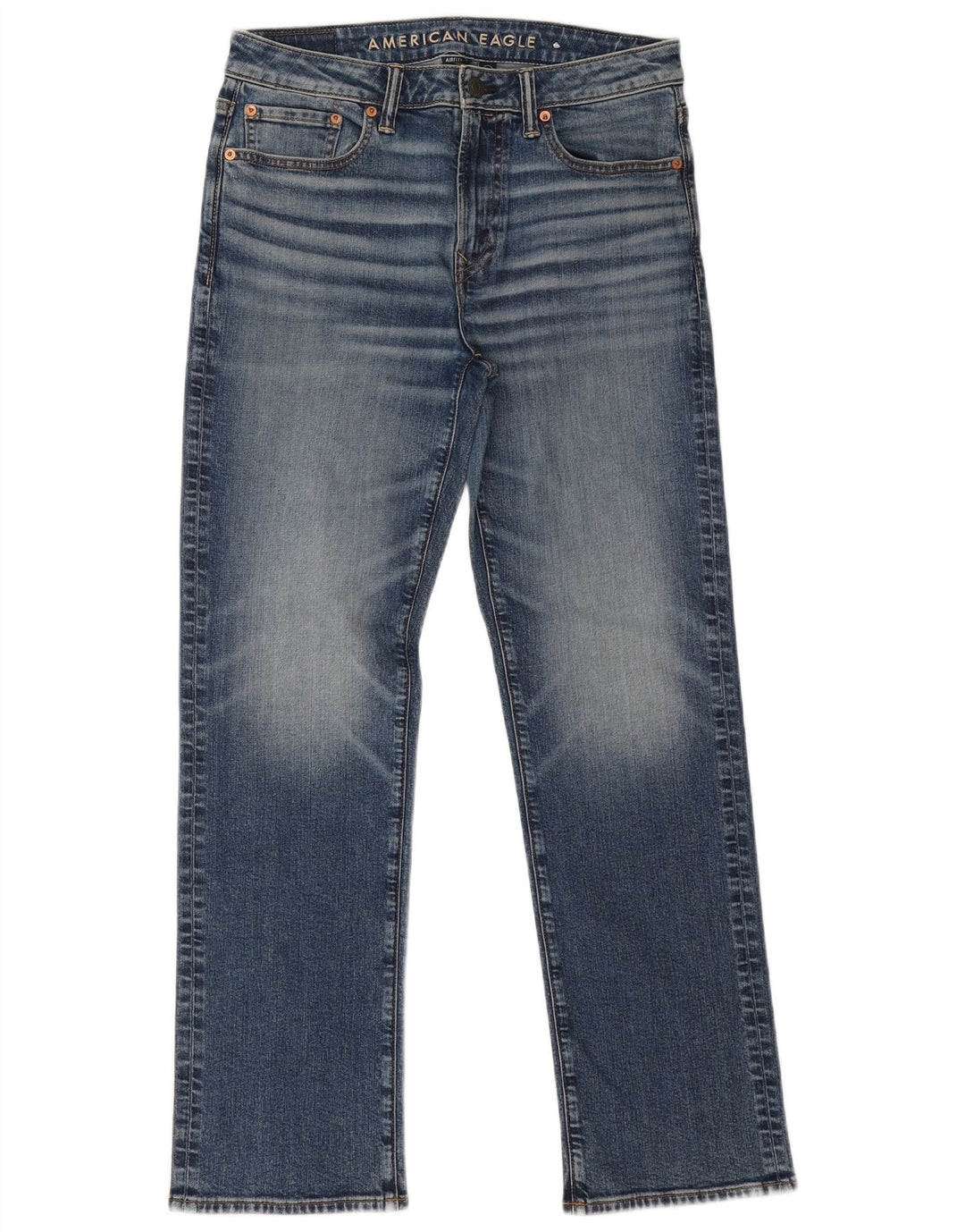 American Eagle Herren Airflex Straight Jeans W32 L32 Blaue Baumwolle