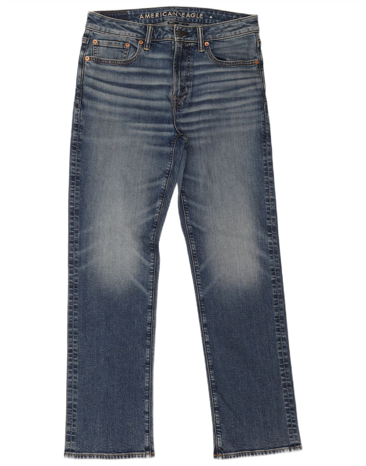American Eagle Herren Airflex Straight Jeans W32 L32 Blaue Baumwolle