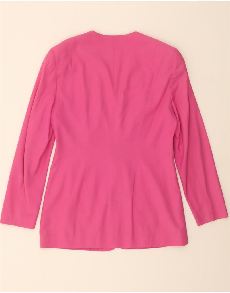 MONDI Womens 4 Button Blazer Jacket EU 38 Medium Pink Acetate Vintage Mondi and Second-Hand Mondi from Messina Hembry 