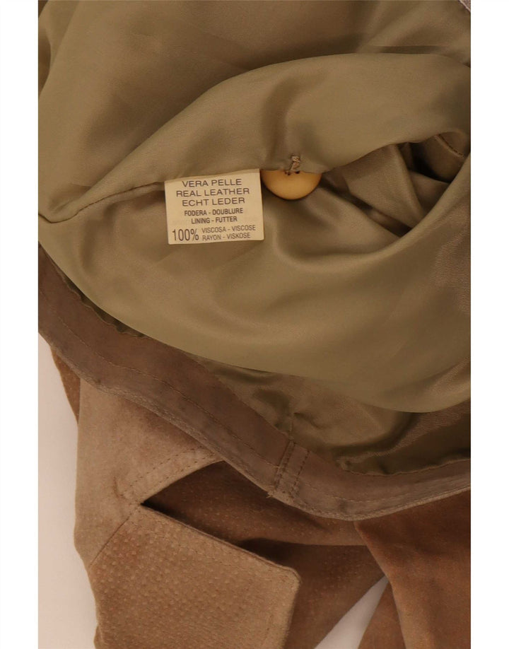Donna Pelle Damen Wildlederjacke IT 44 Mittelbeiges Leder