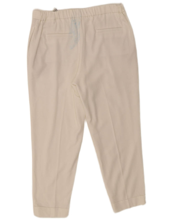 Marks & Spencer Damen Pegged Chino Hose UK 14 Large W32 L25 Weiß