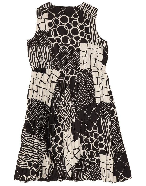 Joanna Hope Damen Ärmelloses A-Linien-Kleid UK 26 5XL Schwarz Geometrisch