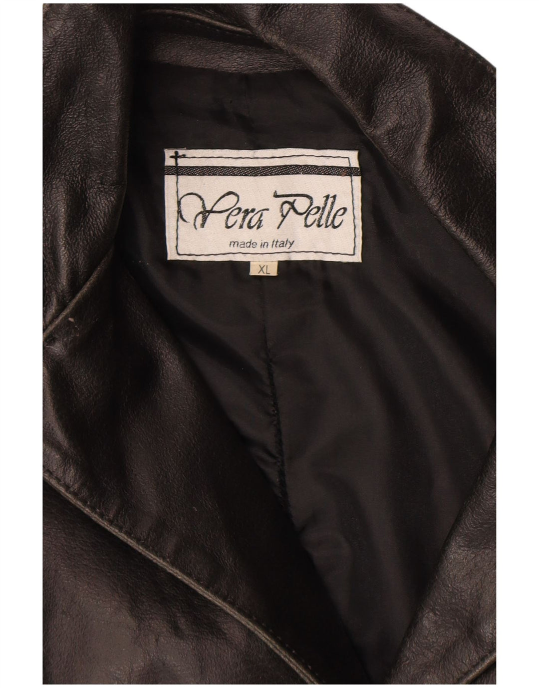 Vintage Damen Lederjacke UK 18 XL Schwarzes Leder