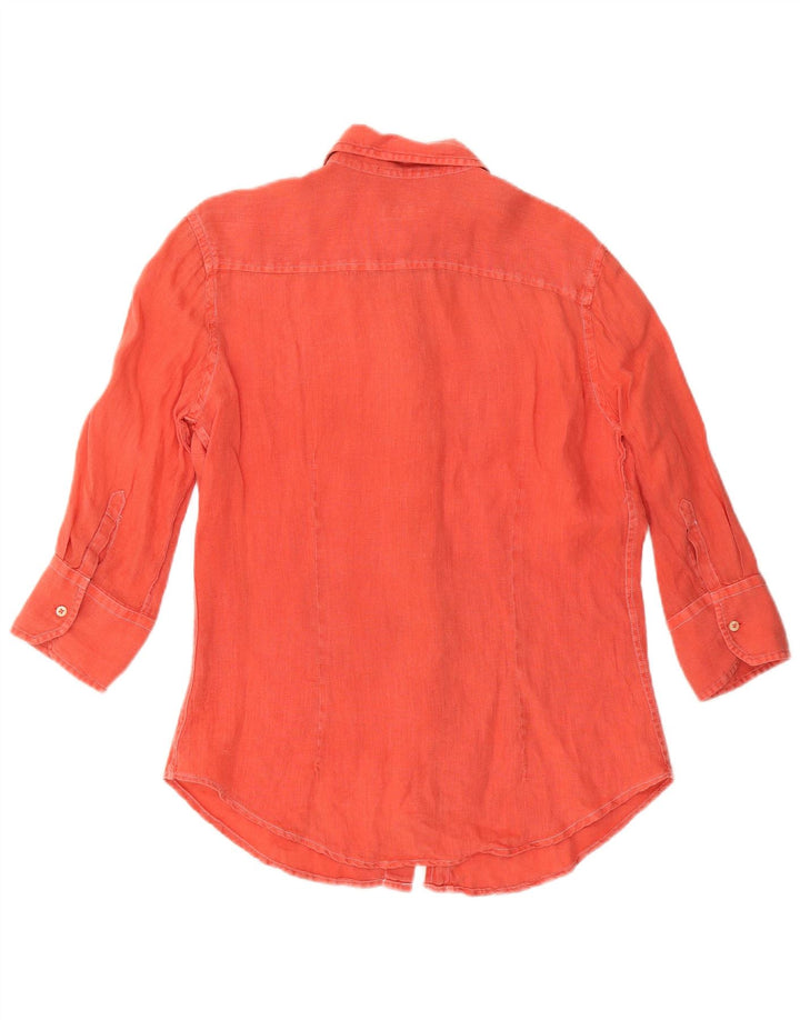 FRED PERRY Damen 3/4-Ärmel-Hemd UK 14 Large Orange