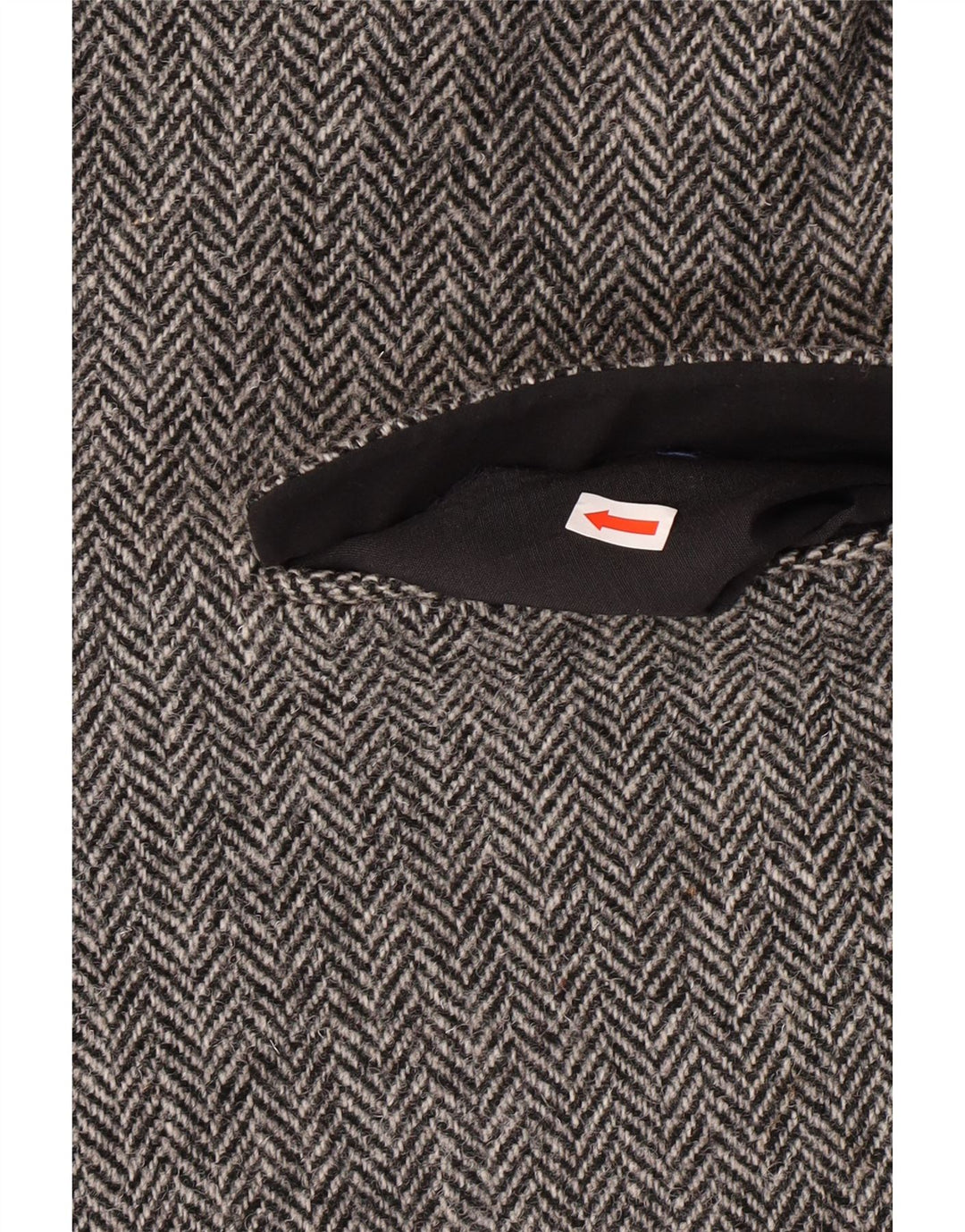 HARRIS TWEED Herren-Blazerjacke, UK 40, Größe L, grau, Herringbone-Klassiker