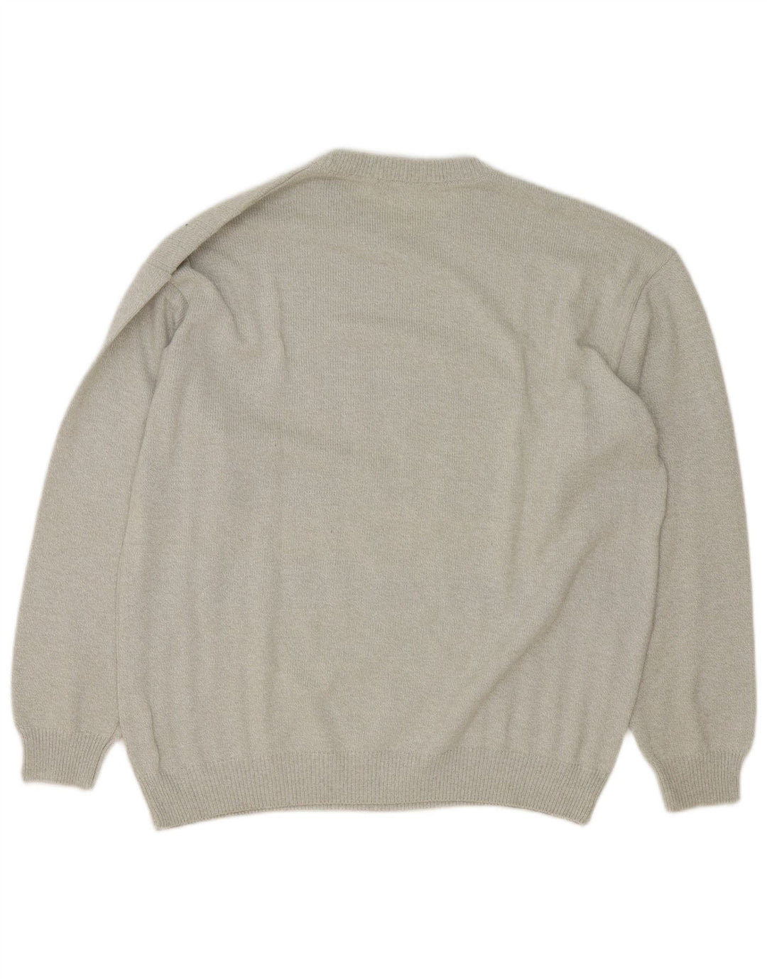 Emilio Adani Herren-Pullover mit Rundhalsausschnitt, groß, graue, geometrische Baumwolle