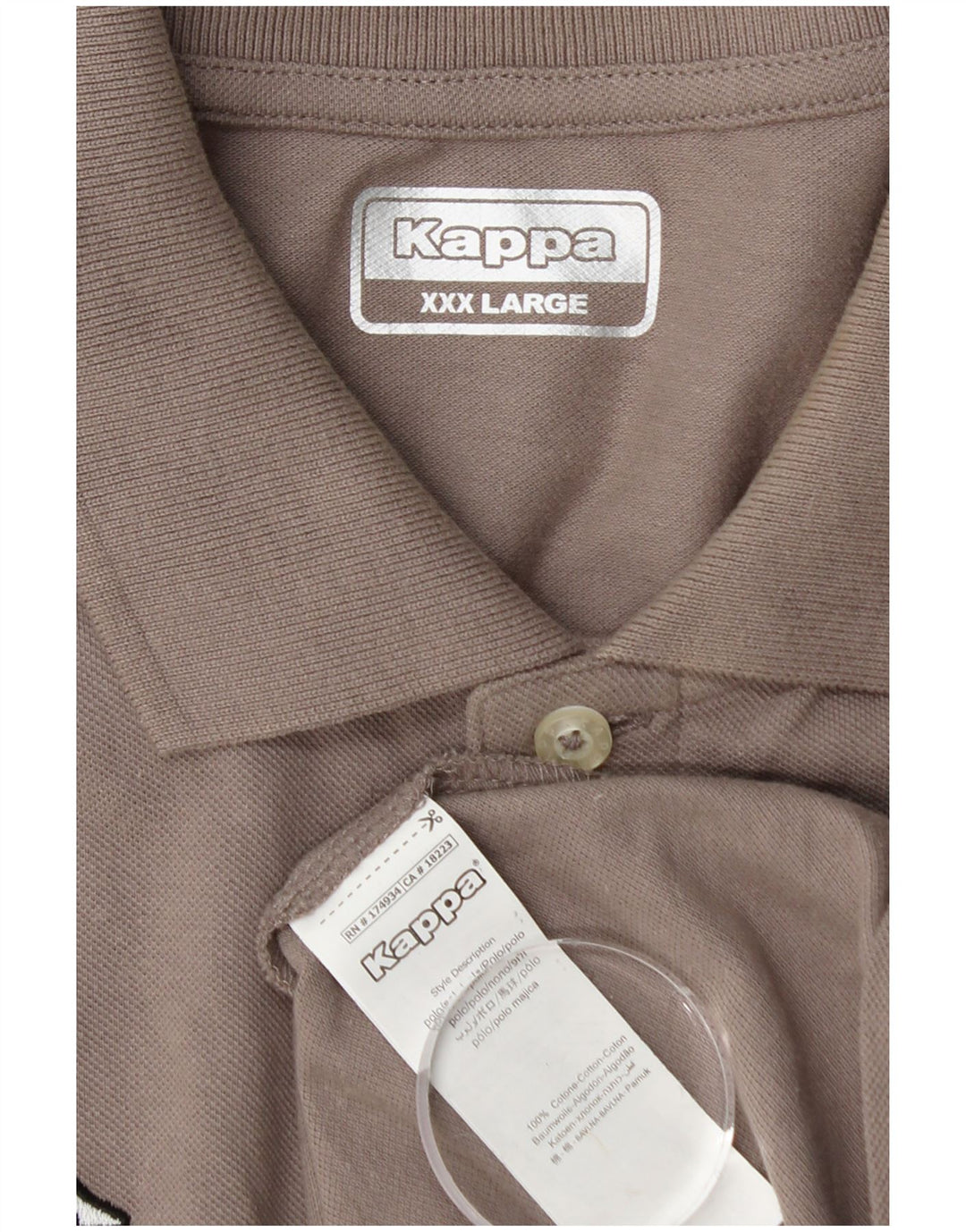 KAPPA Herren Poloshirt 3XL Grau Baumwolle
