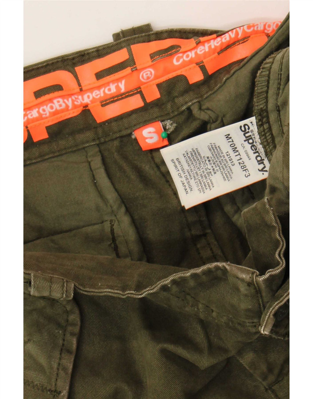 Superdry Herren Cargo-Shorts, Größe S, Größe 29, Khaki, Baumwolle