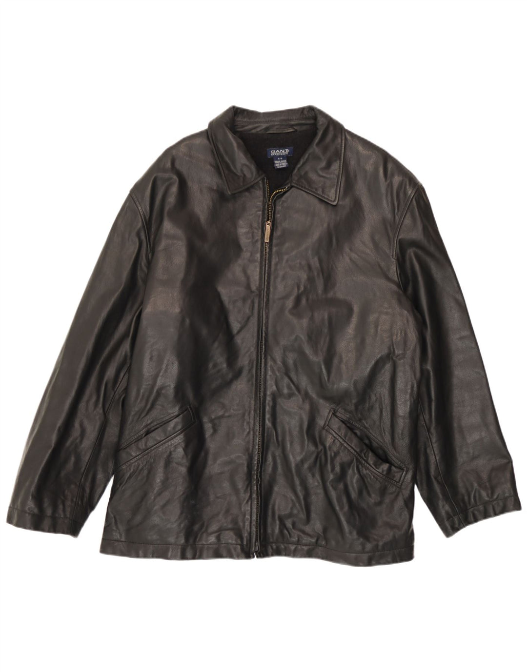 Gant Herren Lederjacke UK 38 Mittelschwarzes Leder