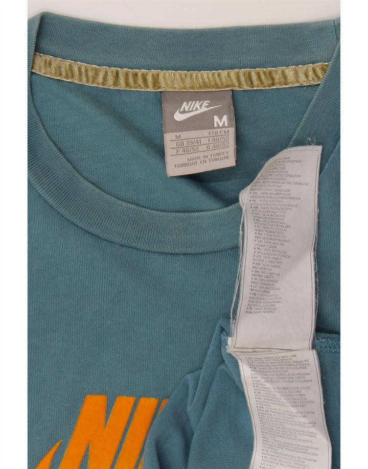 Nike Herren Grafik T-Shirt Top UK 39/41 Mittelblaue Baumwolle