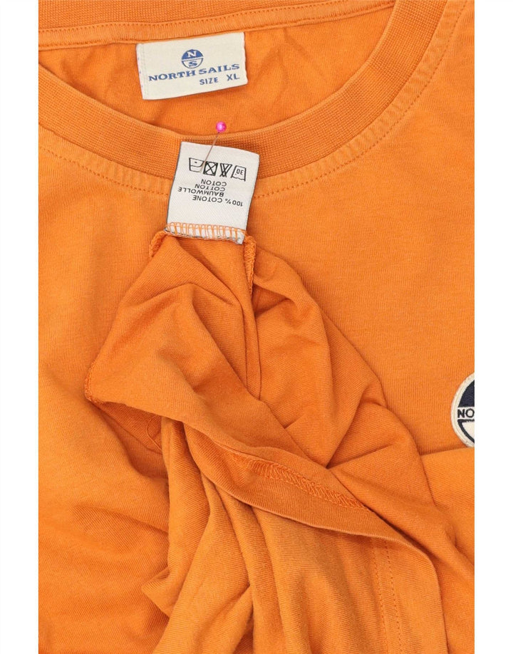 North Sails Herren Top Langarm XL Orange Baumwolle