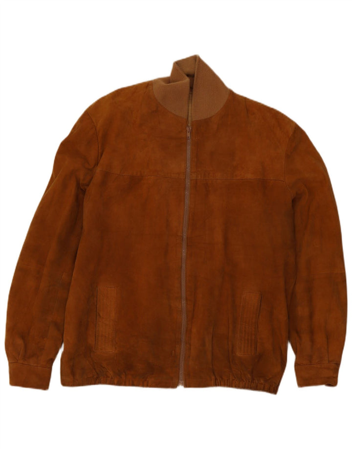 Vintage Herren Wildleder Bomberjacke IT 52 XL Beige