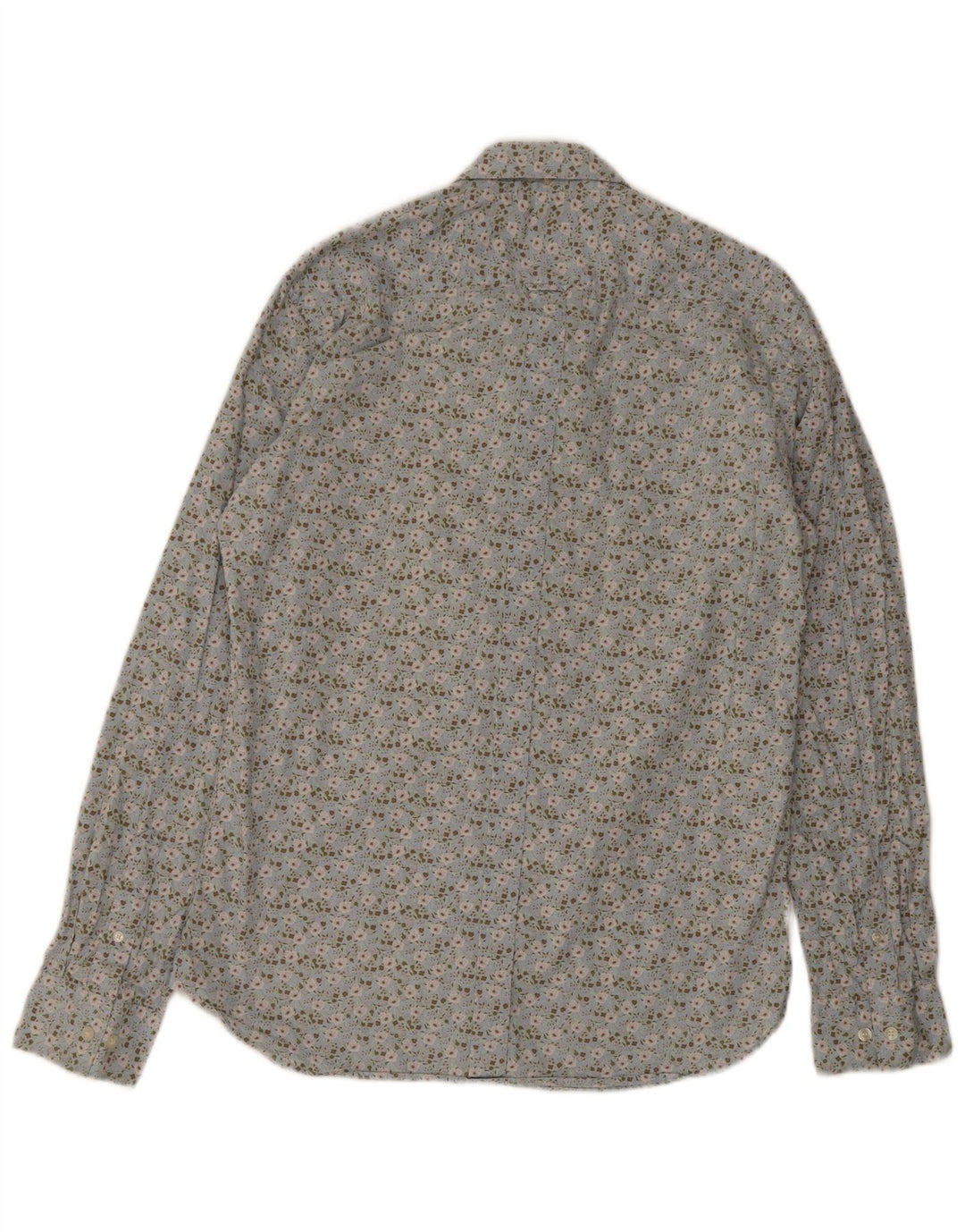 French Connection Herrenhemd Mittelblau mit Blumenmuster