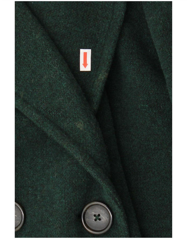 Marks & Spencer Damen Zweireihiger Mantel UK 20 2XL Grüne Wolle