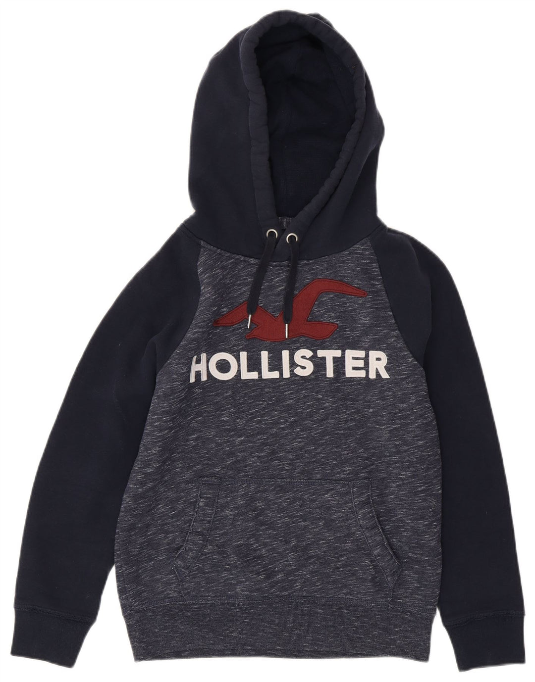 HOLLISTER Herren-Kapuzenpullover mit Grafik, XS, Marineblau, Blockfarben, Baumwolle