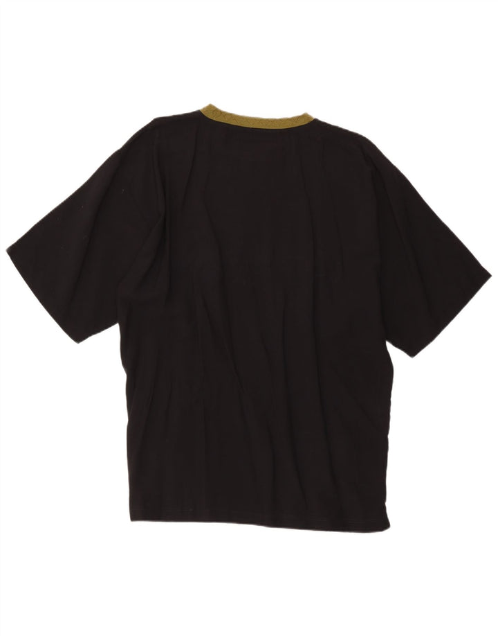 Vintage Herren T-Shirt mit Grafik, groß, schwarze Viskose
