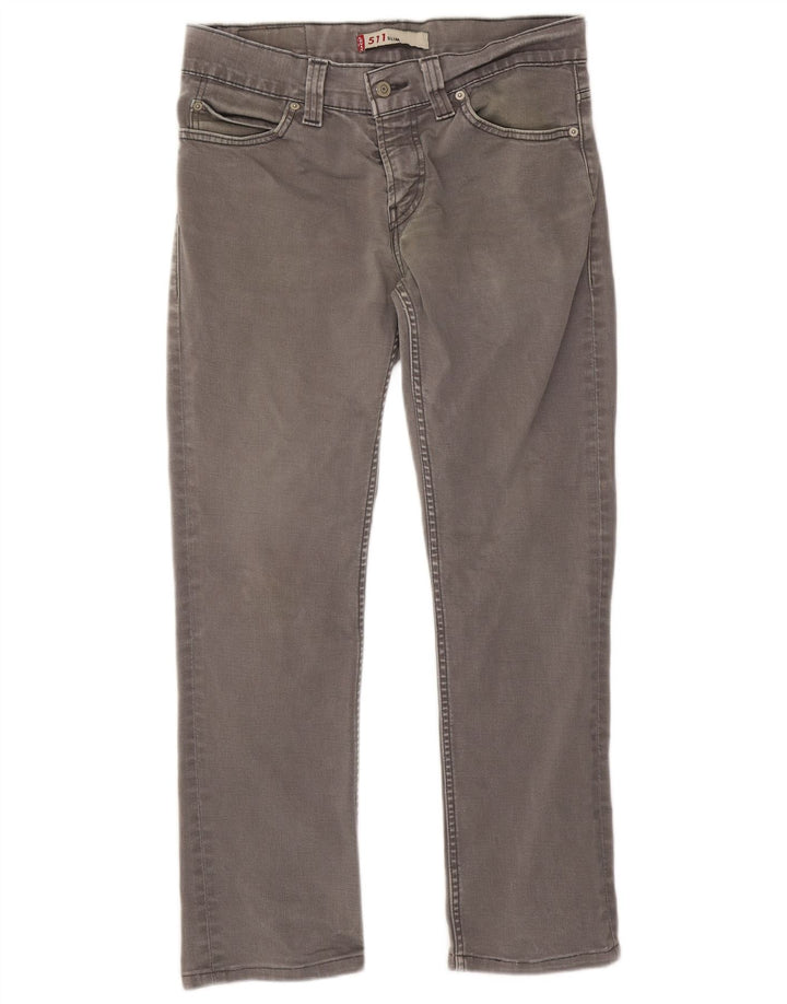 Levi's Damen 511 Slim Jeans W32 L28 Graue Baumwolle