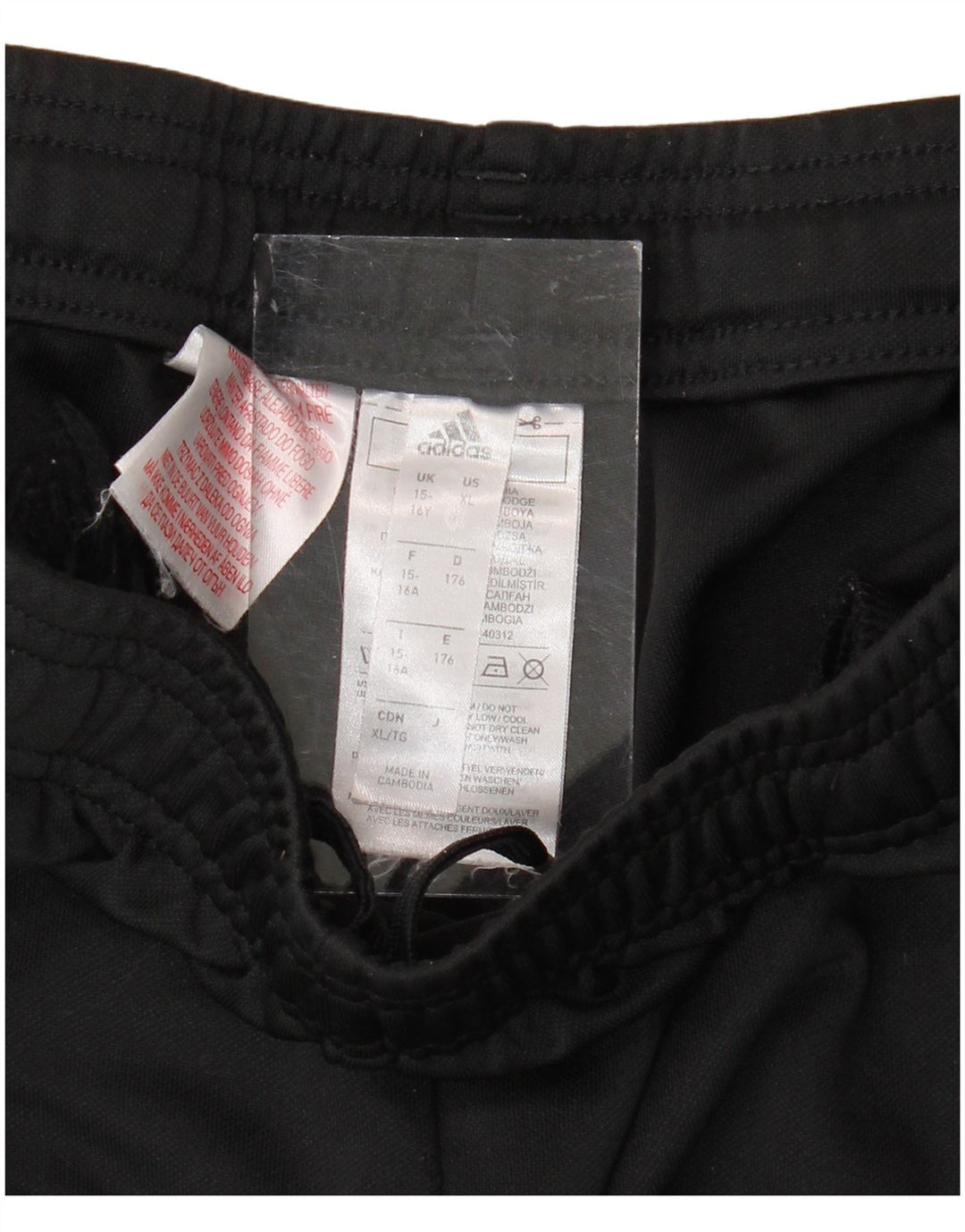 ADIDAS Aeroready-Trainingshose für Jungen, 15–16 Jahre, schwarzes Polyester