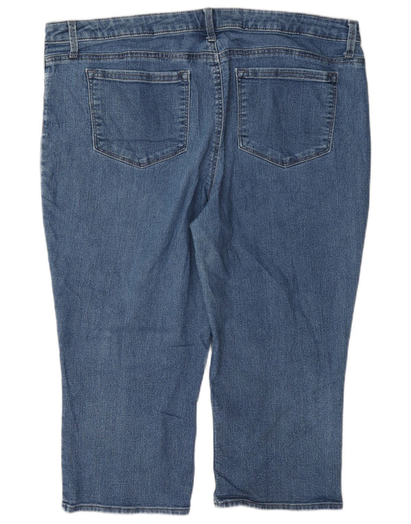 Lee Damen Riders Mid Rise Capri Jeans US 20 3XL W40 L20 Blaue Baumwolle