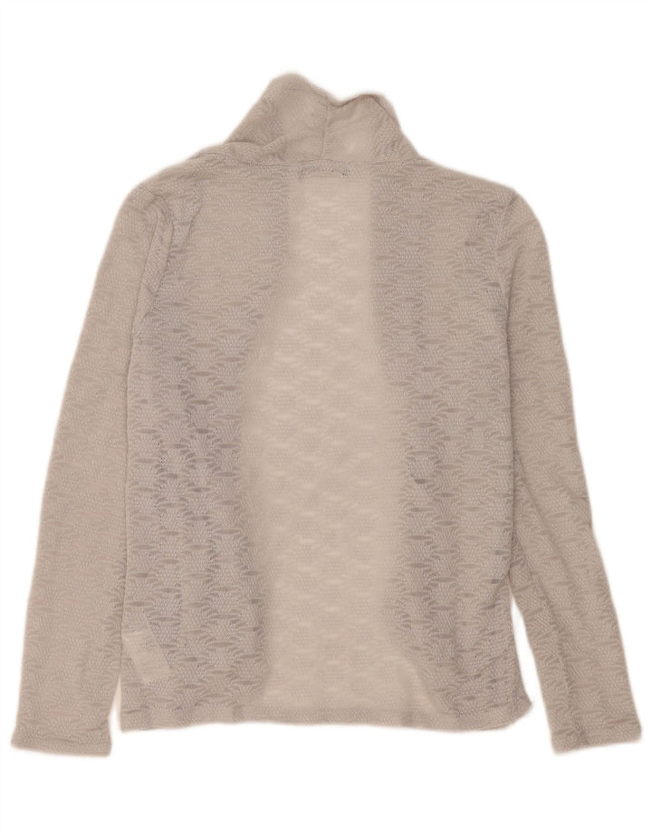 Oasis Damen-Strickjacke in Übergröße, Gr. 10, Größe S, grau, geometrisch, Polyester