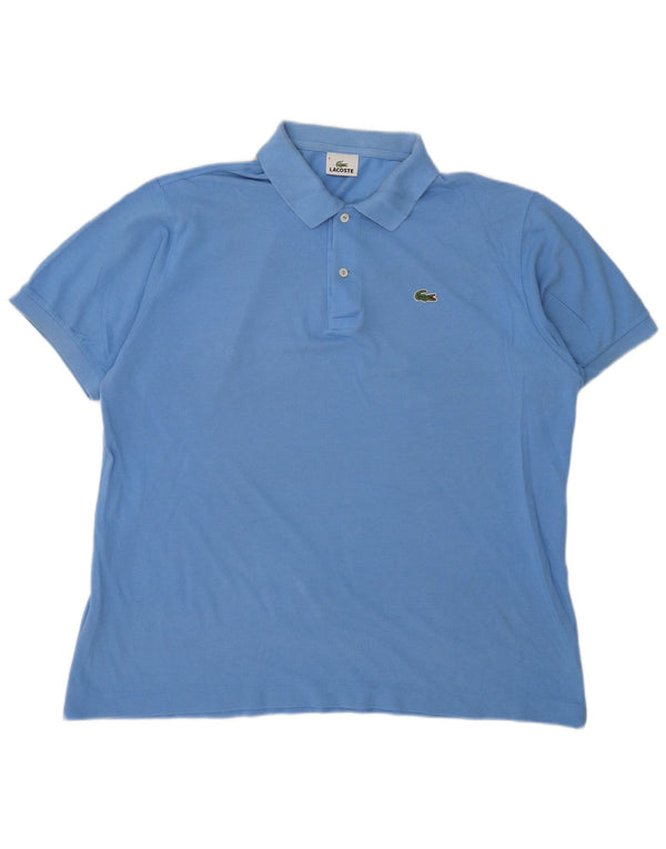 LACOSTE Herren Poloshirt Größe 6 XL Blaue Baumwolle