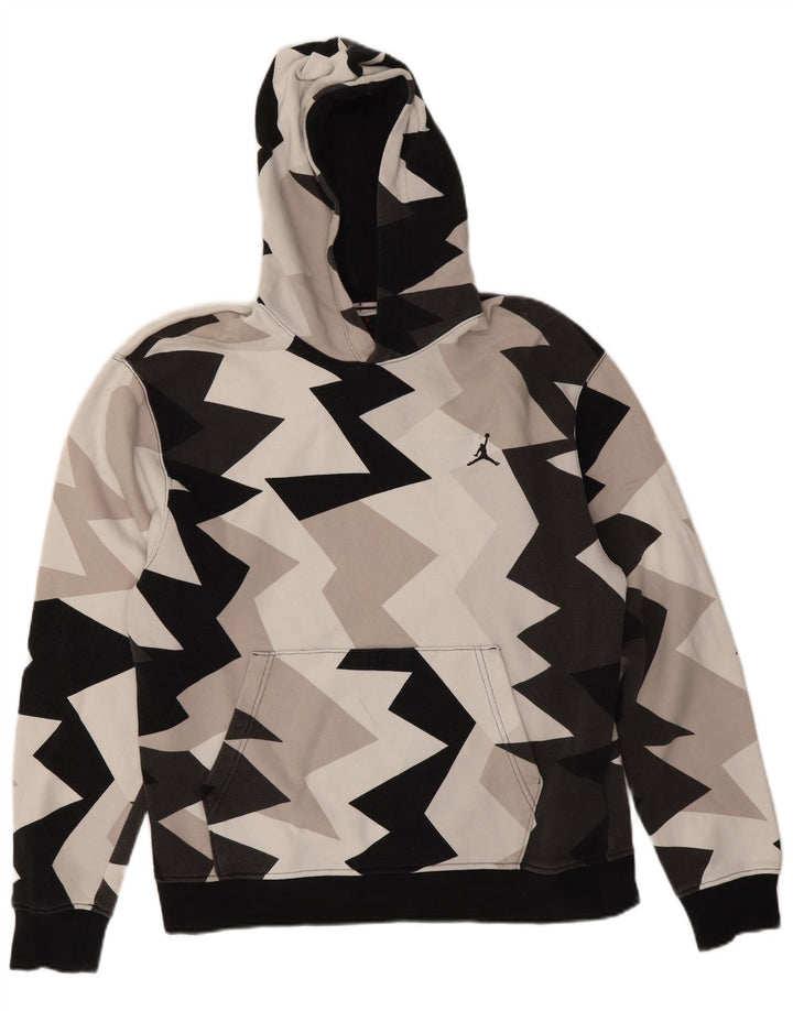 Jordan Herren-Kapuzenpullover, mittelgroße, mehrfarbige, geometrische Baumwolle