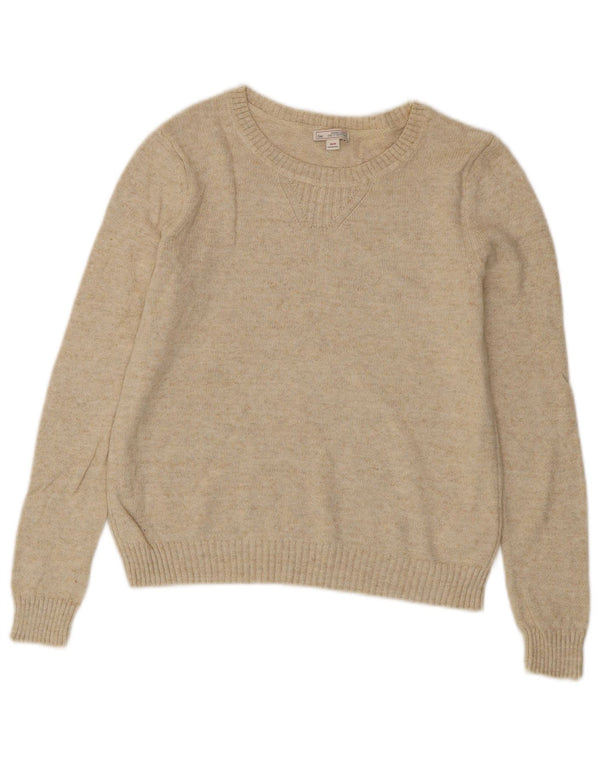 Gap Damen-Pullover mit U-Boot-Ausschnitt, Gr. 6, XS, Beige, Baumwolle