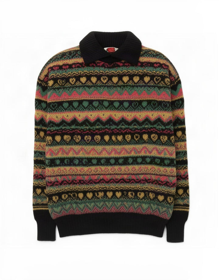 Benetton Damen Rollkragenpullover IT 46 Large Mehrfarbig