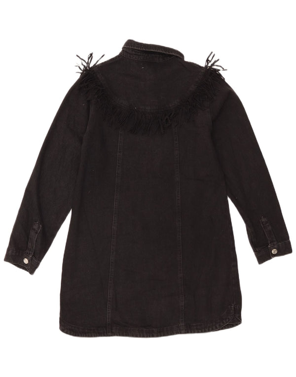 Zara Denim-Hemdkleid für Mädchen, 13–14 Jahre, schwarze Baumwolle