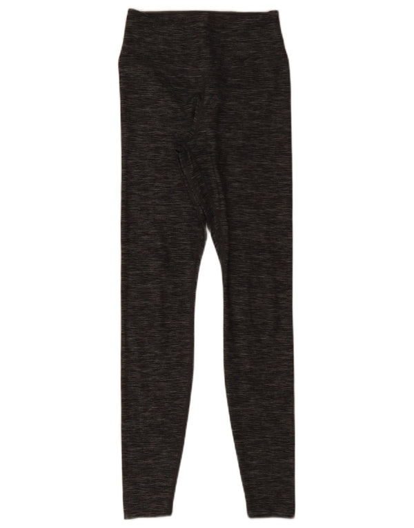 Nike Damen Dri Fit Leggings UK 4 XS Grau meliertes Polyester
