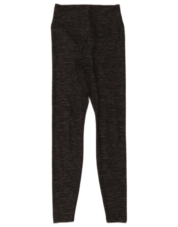 Nike Damen Dri Fit Leggings UK 4 XS Grau meliertes Polyester