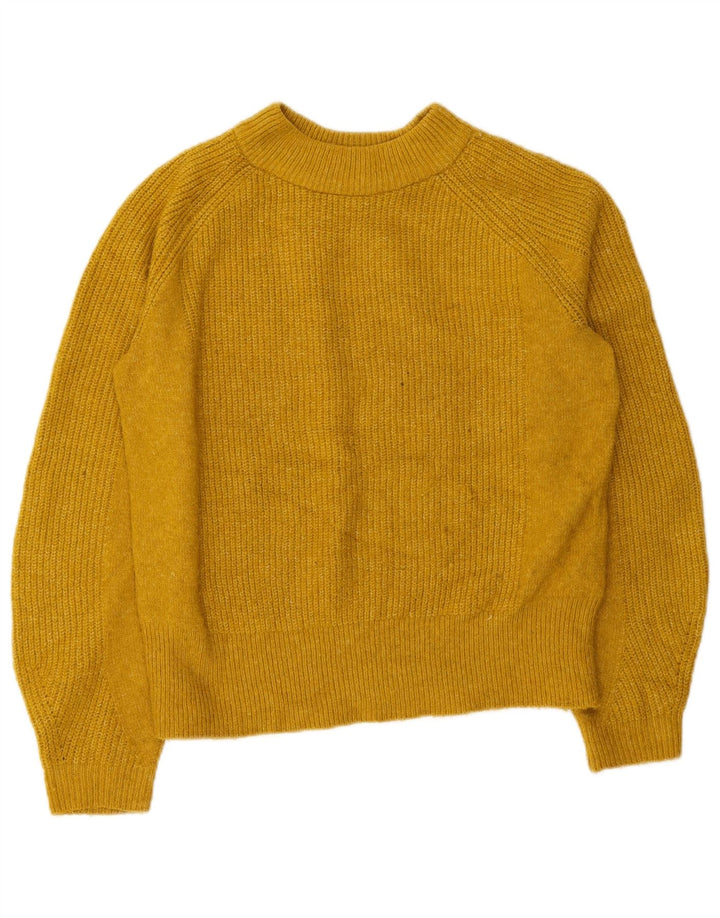 Marks & Spencer Damen-Pullover mit Rundhalsausschnitt, Gr. 10, Größe S, Gelb