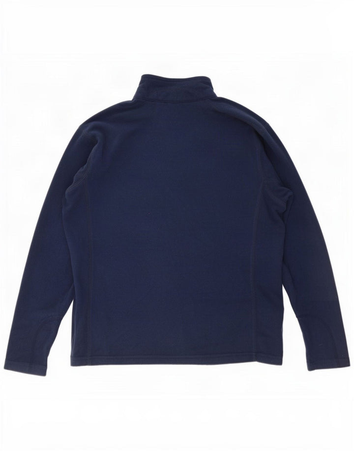 Columbia Herren-Fleecepullover mit Reißverschluss am Hals, groß, marineblaues Polyester
