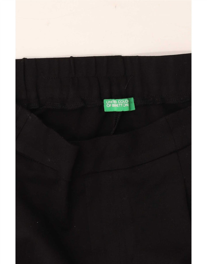 Benetton Damen Tapered Capri-Hose W30 L22 Schwarz