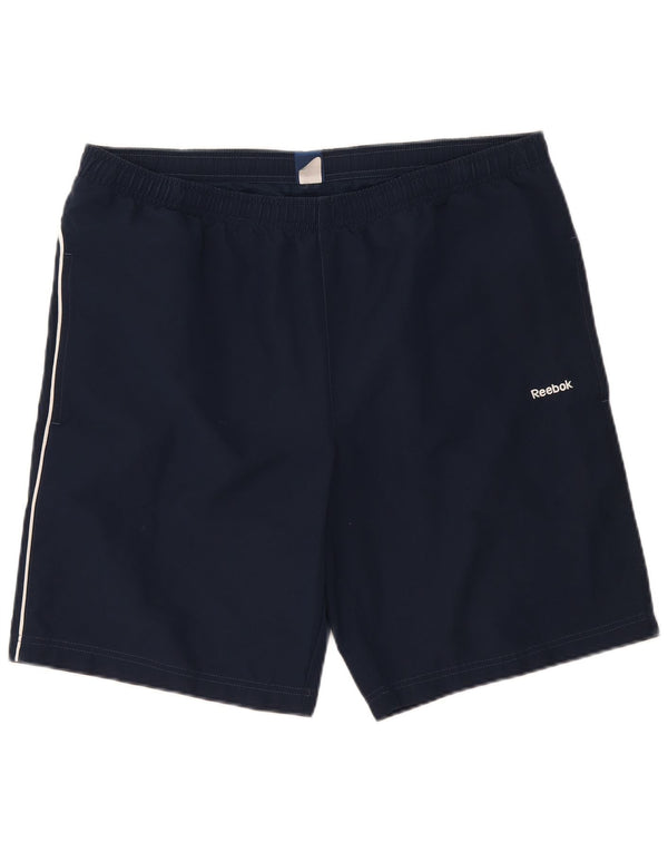 Reebok Herren-Sportshorts, groß, marineblau, Polyester