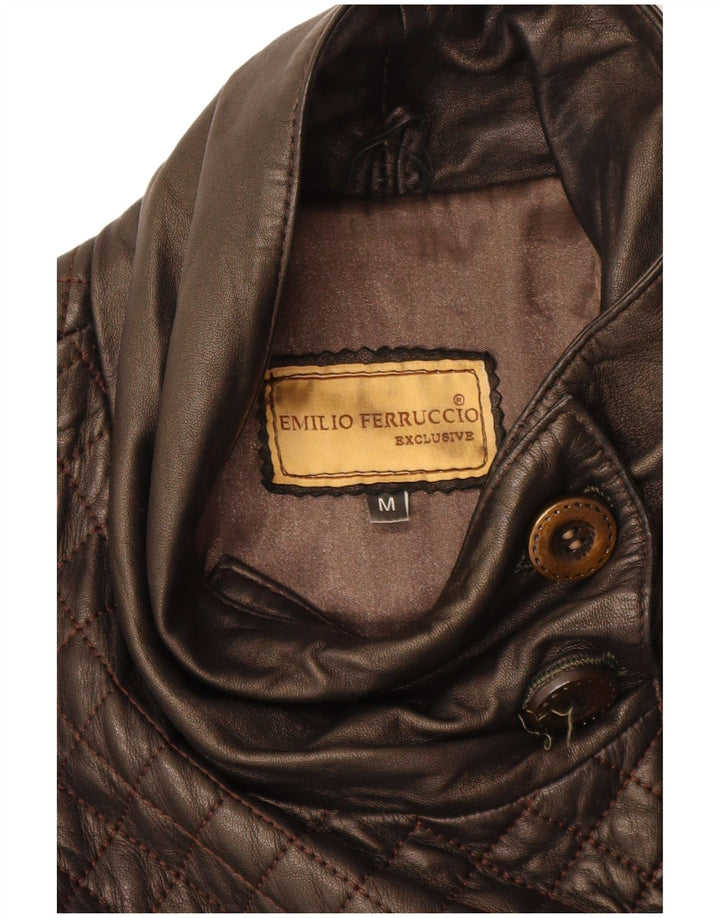Vintage Damen Militär-Zweireiherjacke UK 12 Mittelbraun