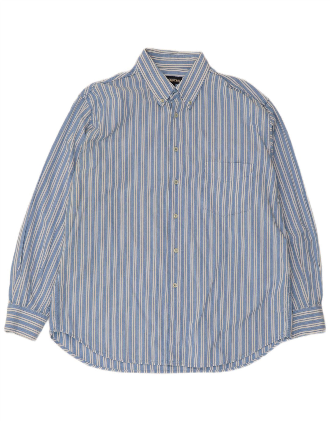 Carrera Herrenhemd XL Blau gestreift aus Baumwolle